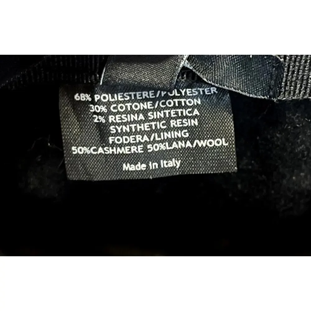 $695 Gucci Black Cotton Blend 90's Throwback Bucket Hat Size M
